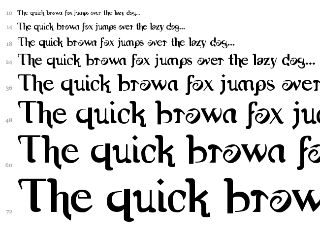 Romerati font waterfall