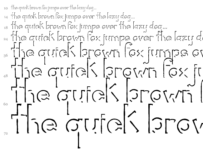 Rorific font waterfall