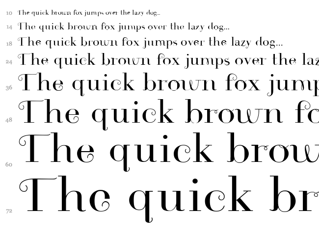 Rousseau font waterfall