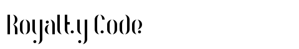 Royalty Code font