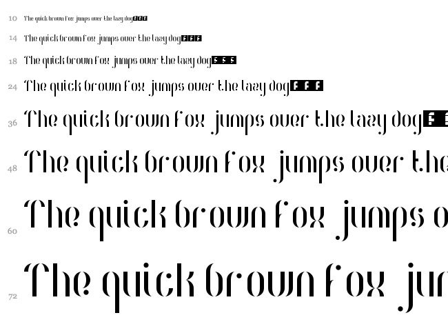Royalty Code font waterfall