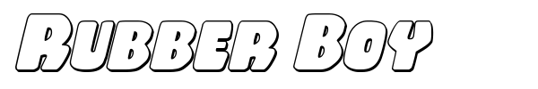 Rubber Boy font preview