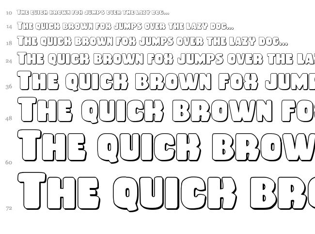 Rubber Boy font waterfall