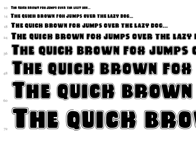 Rubber Boy font waterfall