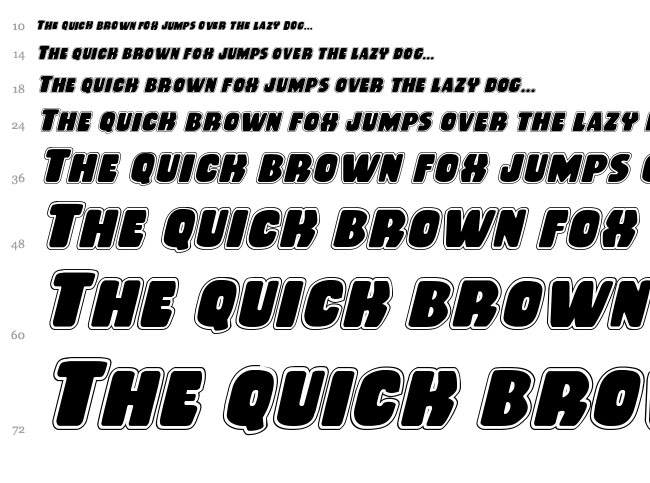 Rubber Boy font waterfall