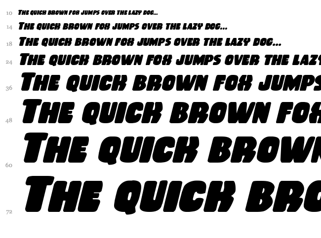Rubber Boy font waterfall