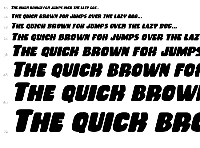 Rubber Boy font waterfall