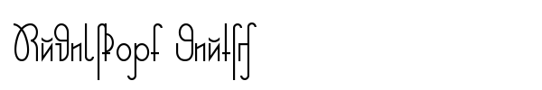 Rudelskopf Deutsch font