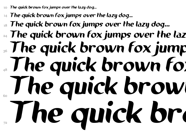 Running Shoe font waterfall