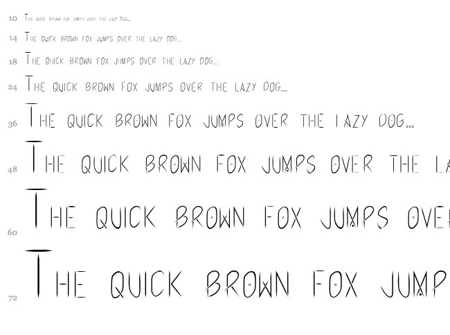Runrabbit font waterfall