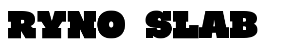 Ryno Slab font