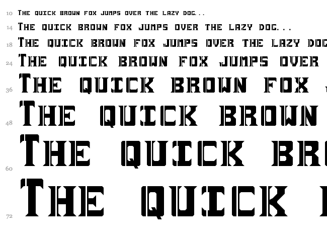Sai19 Serif font waterfall