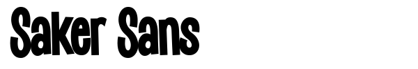 Saker Sans font preview