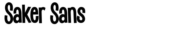 Saker Sans font preview