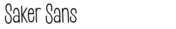 Saker Sans font preview