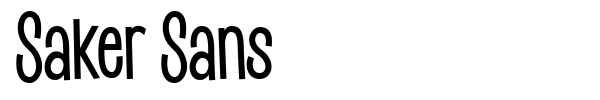 Saker Sans font preview