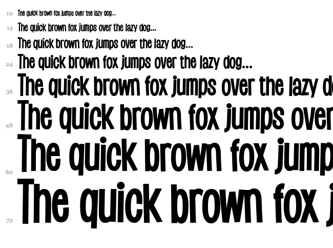 Saker Sans font waterfall