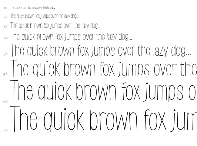 Saker Sans font waterfall