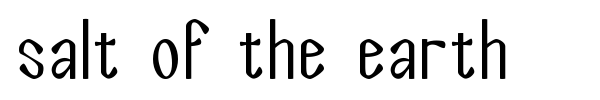 Salt of the Earth font preview