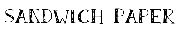 Sandwich Paper font