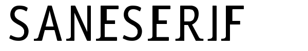 Saneserif font