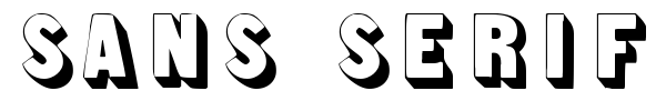 Sans Serif Shaded font