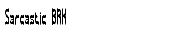 Sarcastic BRK font
