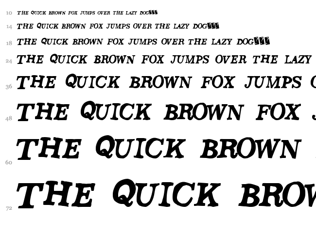 Saturday Evening font waterfall