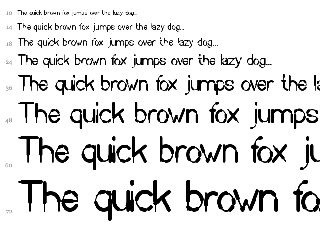 Sausage font waterfall