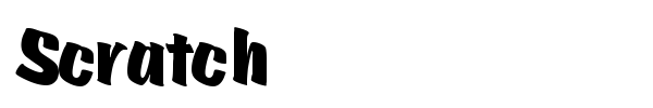 Scratch font