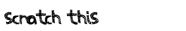 Scratch This font