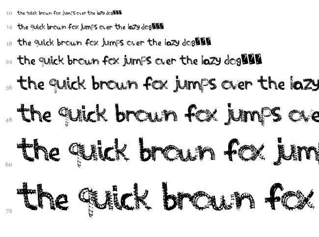 Scratch This font waterfall