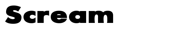 Scream font