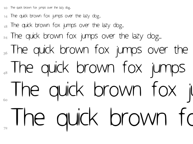 Scrunch font waterfall
