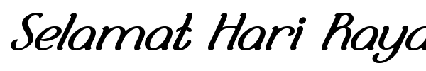 Selamat Hari Raya font