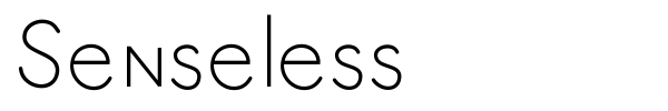 Senseless font preview