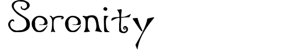 Serenity font