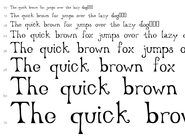 Serenity font waterfall