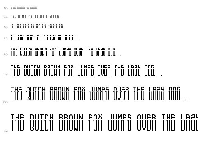 Severed FS font waterfall