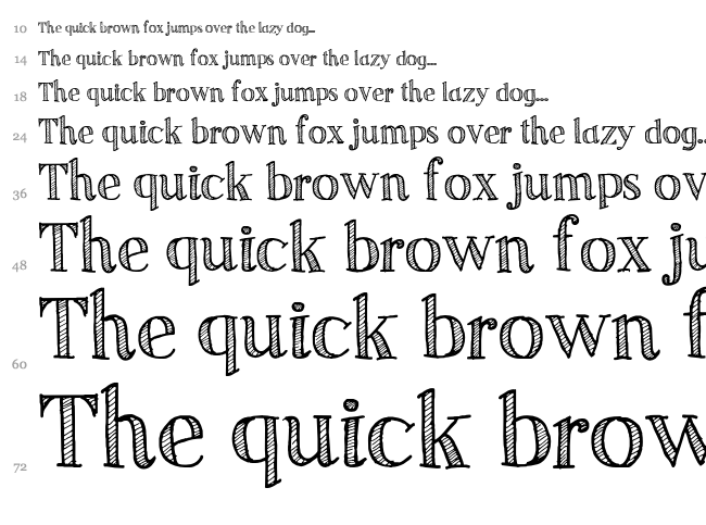 Sketch Serif font waterfall