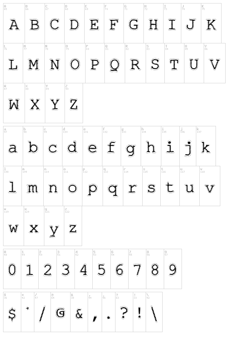 Skontt font map