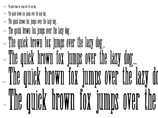Sky High font waterfall