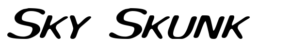 Sky Skunk font