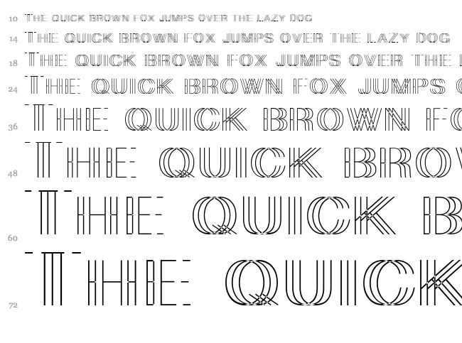 Skygge font waterfall