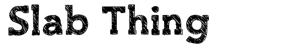 Slab Thing font preview