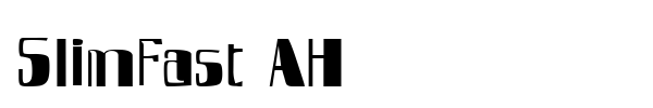 SlimFast AH font