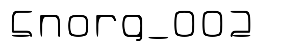 Snorg_002 font