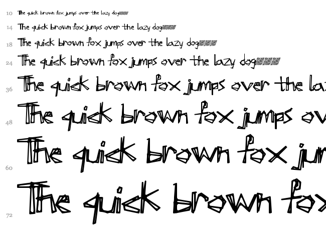 Soup Kitchen font waterfall