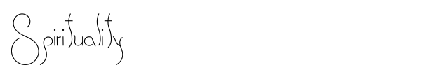 Spirituality font