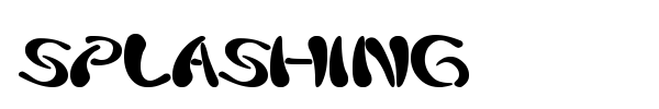 Splashing font